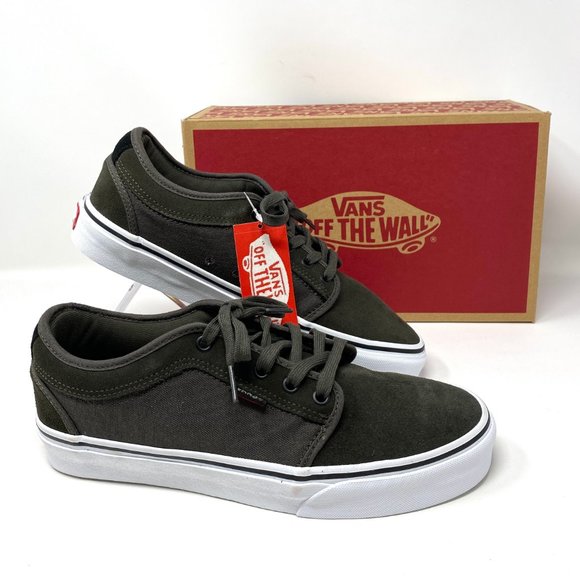 💖MEGA SALE💖Vans Chukka  Olive Gray Suede Canvas Skate  Womens  9 VN0A38CGY33 - Picture 8 of 11